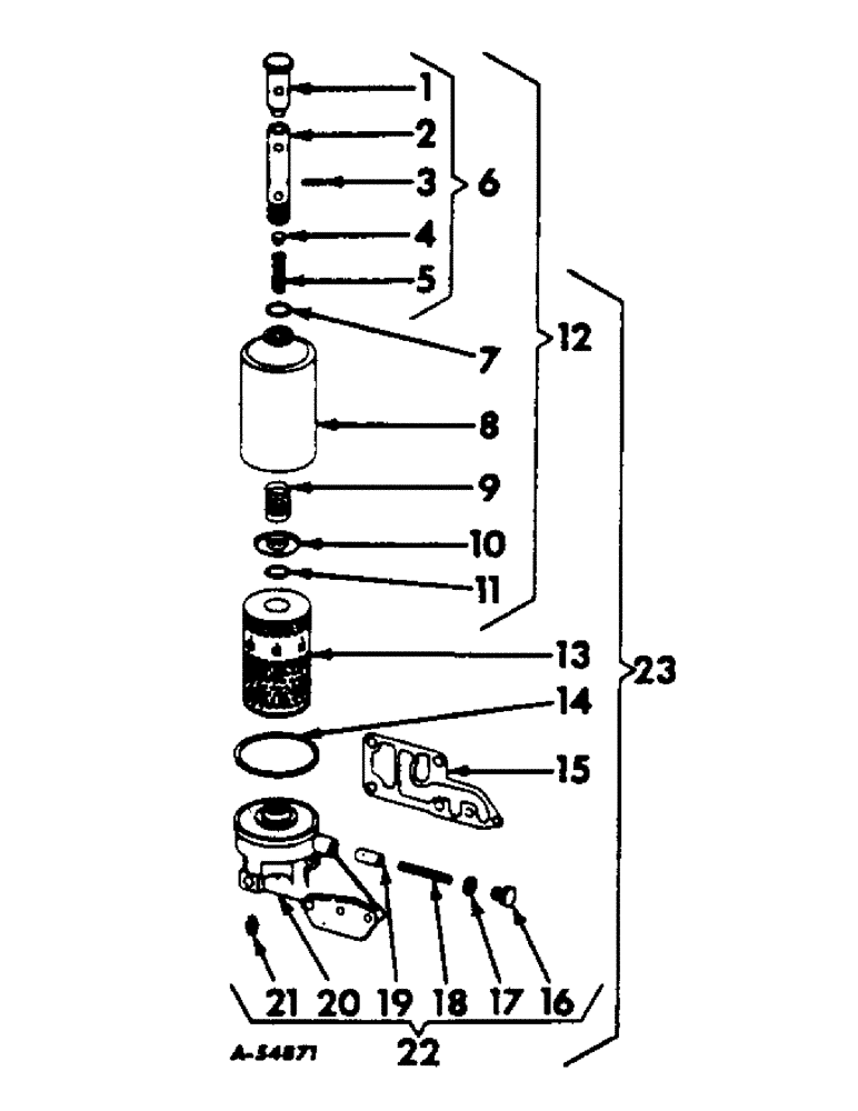Схема запчастей Case IH 303 - (355) - BD-220 ENGINE, 3-9/16 X 3-11/16, OIL FILTER, 501 TO 5889 (10) - ENGINE