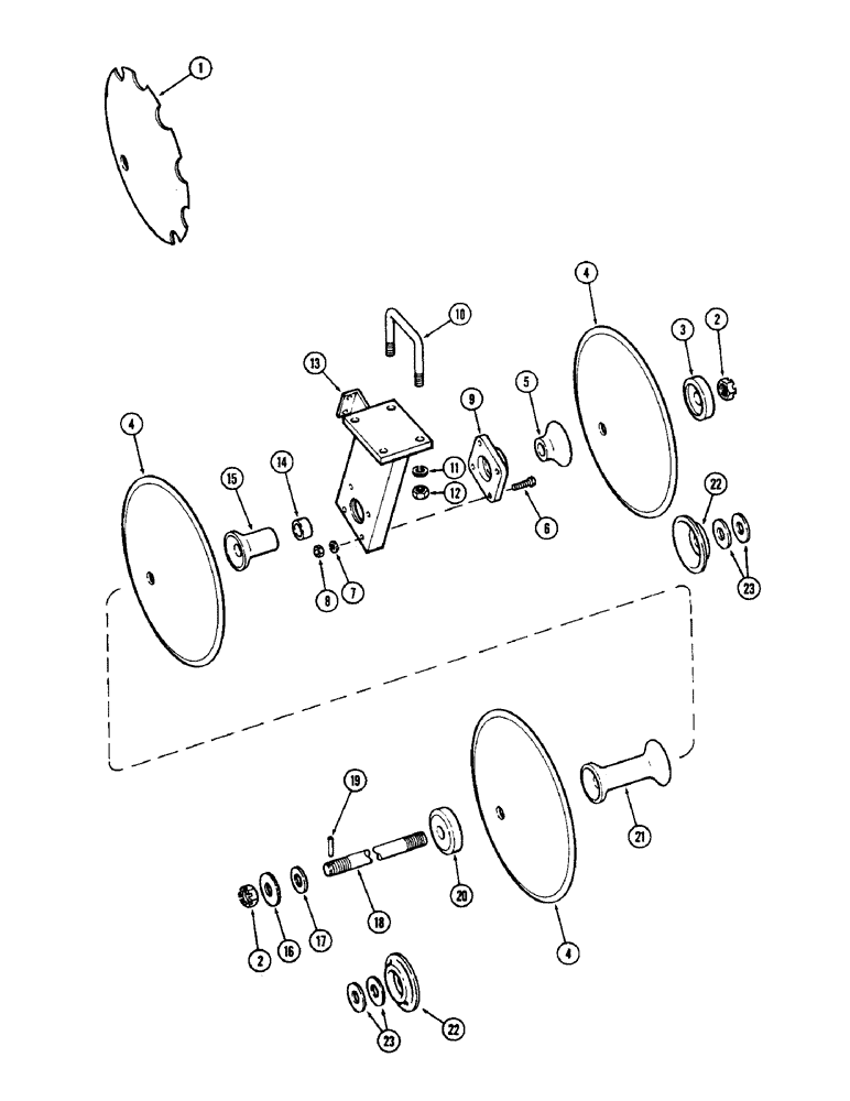 Схема запчастей Case IH DOT 23 - (36) - LEFT FRONT CENTER GANG 