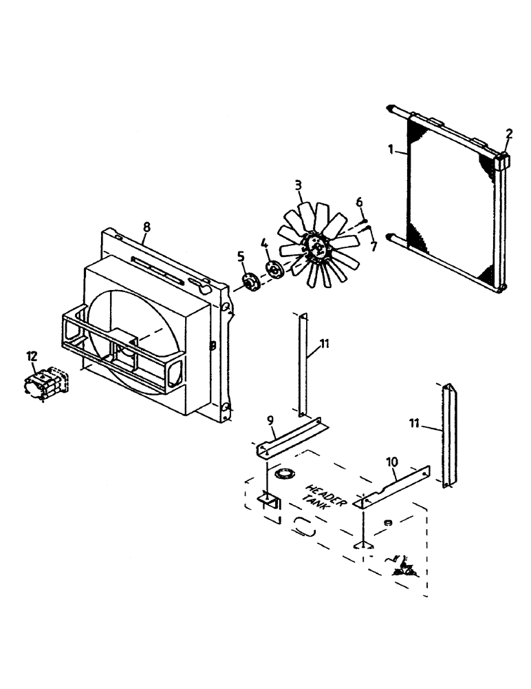 Схема запчастей Case IH 7000 - (C02-12) - REMOTE OIL COOLER Engine & Engine Attachments
