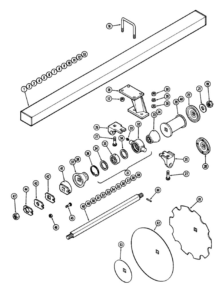 Схема запчастей Case IH G-SERIES - (36) - GANGS, G119, 9 INCH (228.6 MM) FRONT AND 10-1/2 INCH (266.7 MM) REAR SPACING 