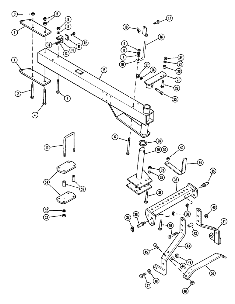 Схема запчастей Case IH 308 - (04) - HITCH PIVOT AND A FRAME 