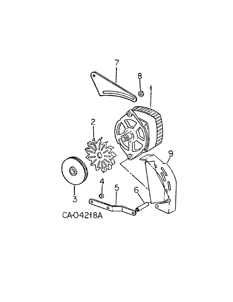Схема запчастей Case IH 464 - (08-01[1]) - ELECTRICAL, ALTERNATOR-GENERATOR AND CONNECTIONS, DIESEL ENGINE TRACTORS (06) - ELECTRICAL