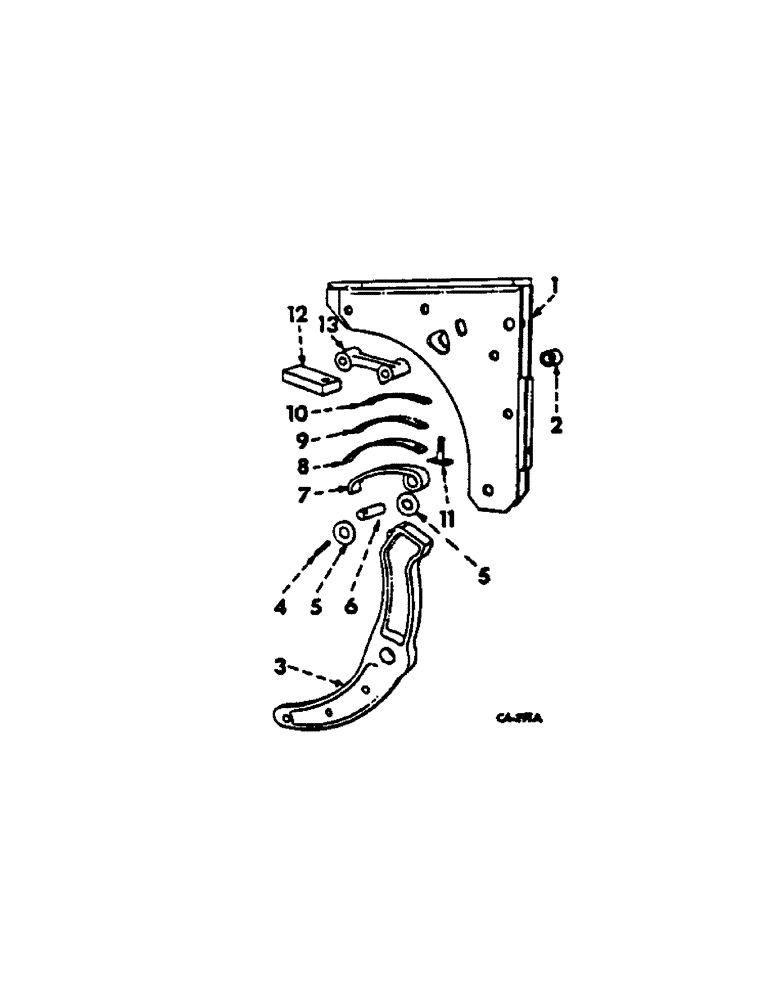 Схема запчастей Case IH 642 - (AE-04) - TRIP BEAM, ONE PER FURROW 