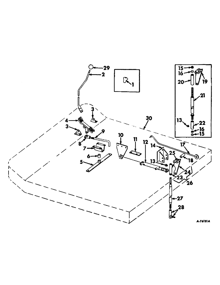 Схема запчастей Case IH 403 - (128) - PROPULSION CONTROLS, NOT HYDROSTATIC GROUND DRIVE (90) - PLATFORM, CAB, BODYWORK AND DECALS