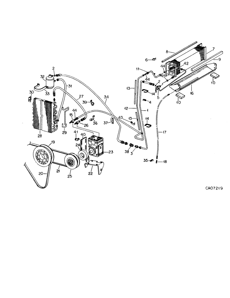 Схема запчастей Case IH 986 - (13-44) - SUPERSTRUCTURE, AIR CONDITIONER, NEW STYLE (05) - SUPERSTRUCTURE