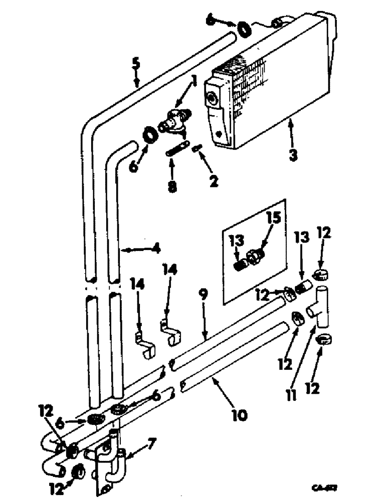 Схема запчастей Case IH 815 - (N-16) - PARTS, ACCESSORIES AND ATTACHMENTS, OPERATORS CAB HEATER SERIAL NO. 3451 AND BELOW Accessories & Attachments