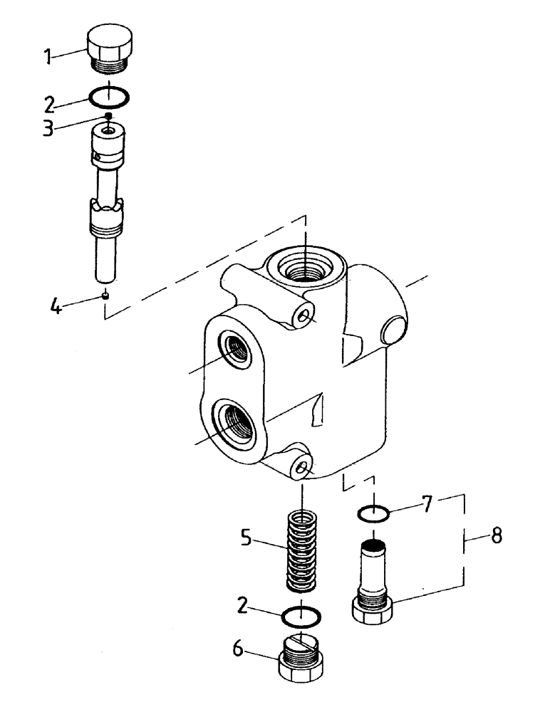 Схема запчастей Case IH 7700 - (B05-17) - HYDRAULIC PRIORITY VALVE Hydraulic Components & Circuits
