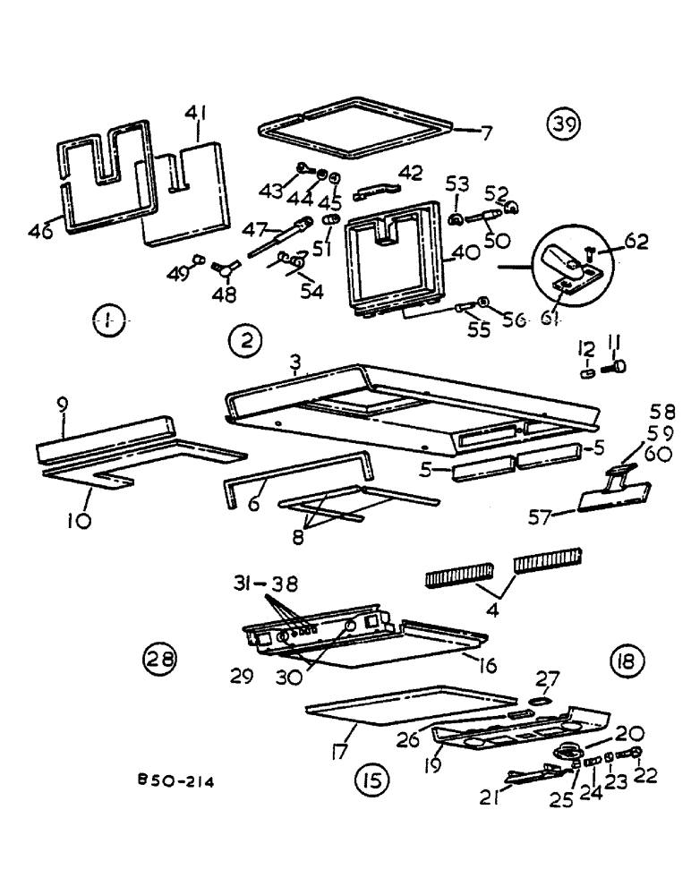Схема запчастей Case IH 268 - (13-081) - OUTER ROOF PANEL, SUPER DE-LUXE CAB (05) - SUPERSTRUCTURE
