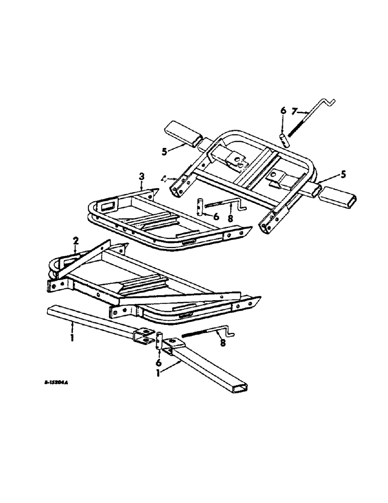 Схема запчастей Case IH 120 - (W-02) - FRONT AND REAR FRAMES AND GANG BAR TUBES 