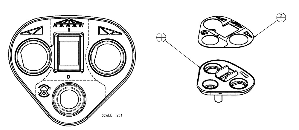 Схема запчастей Case IH SPX4410 - (01-034) - PROP CONTROL PLATE ASSEMBLY Cab Interior