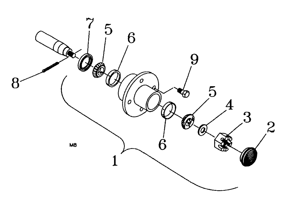 Схема запчастей Case IH 4300 - (44.100.11) - MARKER DISC HUB (09) - CHASSIS/ATTACHMENTS