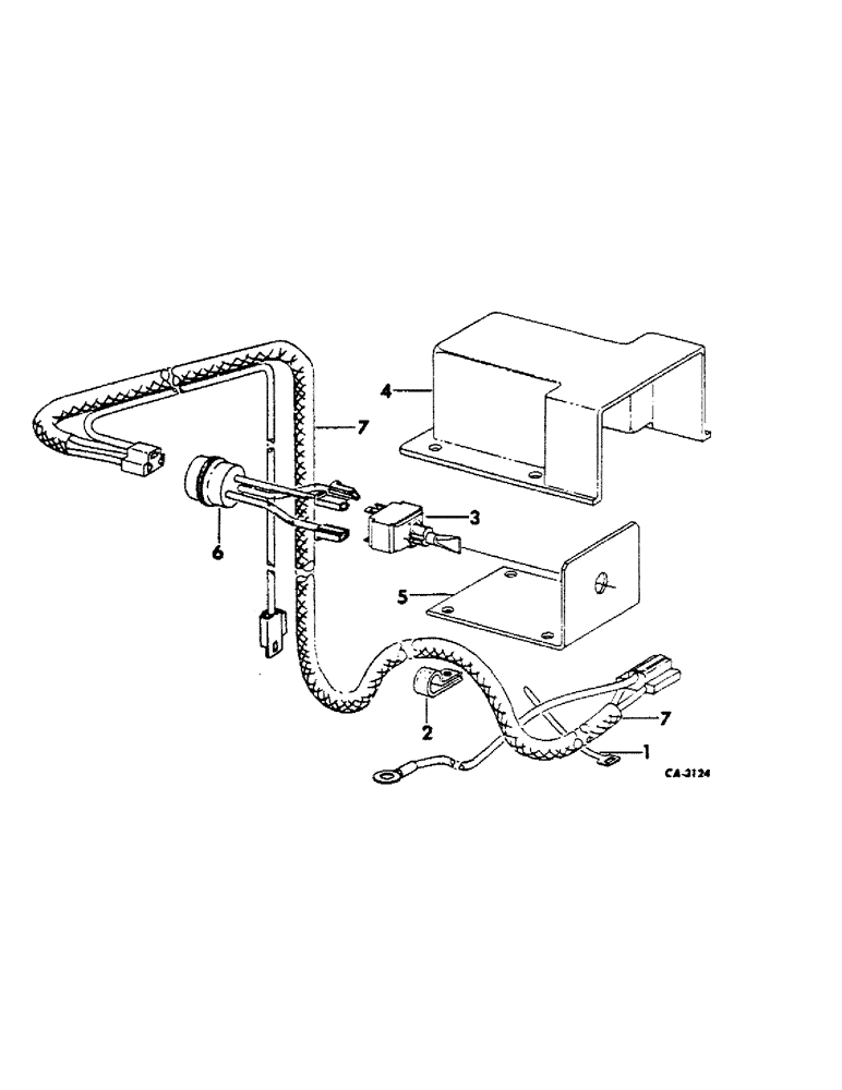 Схема запчастей Case IH 990 - (S-34) - ACTUATING SWITCH BOX PACKAGE 