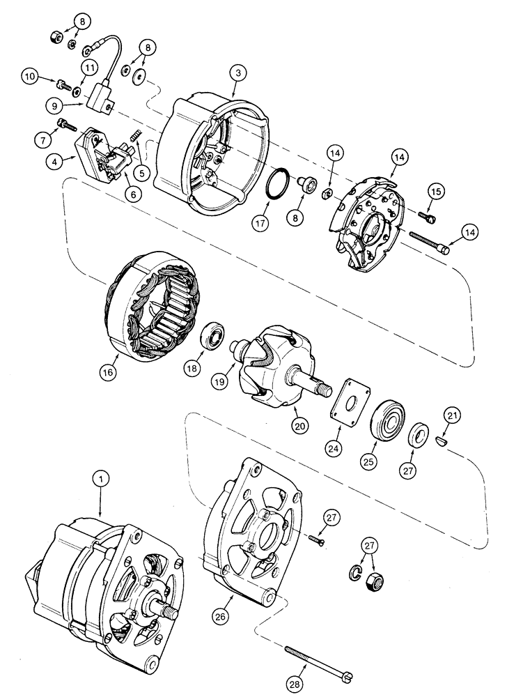 Схема запчастей Case IH 1835C - (4-02) - ALTERNATOR ASSEMBLY (04) - ELECTRICAL SYSTEMS