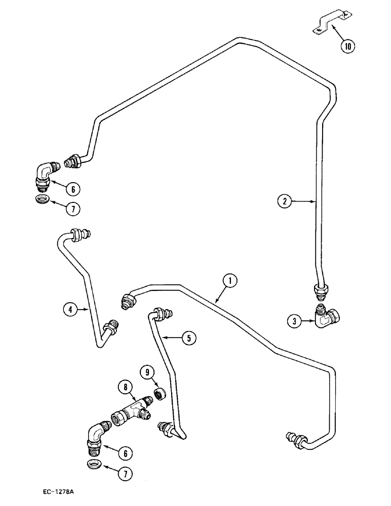 Схема запчастей Case IH 248 - (5-296) - STEERING PIPES REAR - 2 SPEED POWER SHIFT, VERSION WITH FORWARD AND REVERSE (05) - STEERING