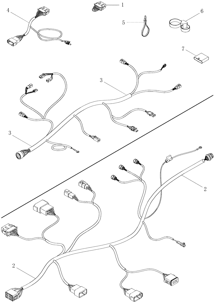 Схема запчастей Case IH MX210 - (04-43) - ACCUGUIDE HARNESSES (04) - ELECTRICAL SYSTEMS