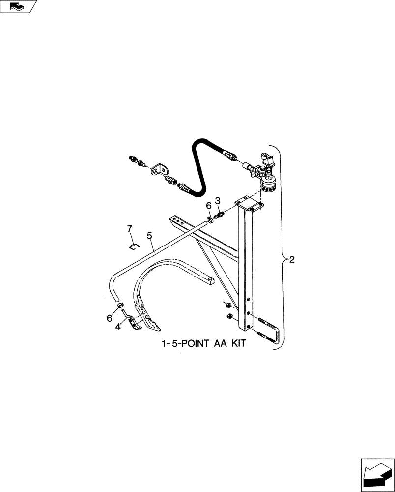 Схема запчастей Case IH CHIZZL CHAMP - (39.100.05) - 5-POINT A.A. KIT (39) - FRAMES AND BALLASTING