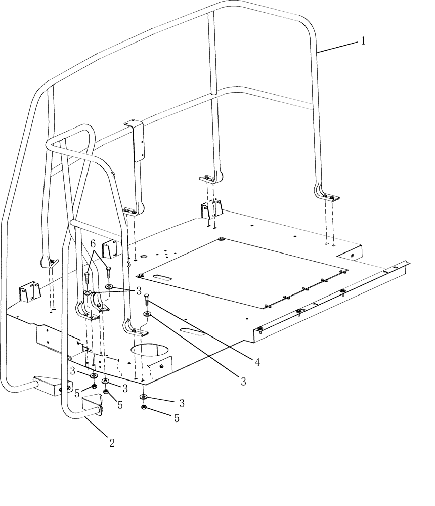 Схема запчастей Case IH AFX8010 - (E.30.A.72[5]) - REAR DECK HANDRAILS E - Body and Structure