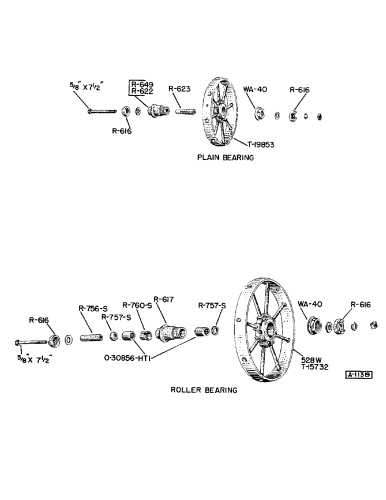 Схема запчастей Case IH F170 - (27) - STEEL CASTER WHEELS, PLAIN BEARING 