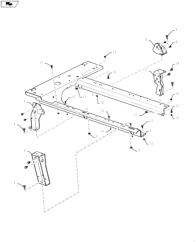 Схема запчастей Case IH 5130 - (10.012.03) - MOUNTING, ENGINE, 5130 T2/T4 (10) - ENGINE