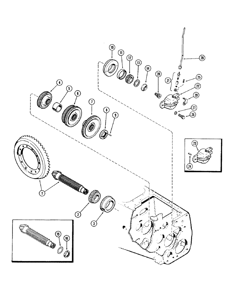 Схема запчастей Case IH 930-SERIES - (106) - COUNTERSHAFT (06) - POWER TRAIN