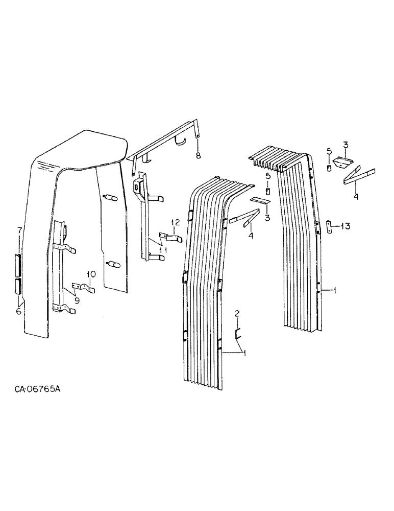 Схема запчастей Case IH 6788 - (13-04) - SUPERSTRUCTURE, BELLOWS AND COWL (05) - SUPERSTRUCTURE