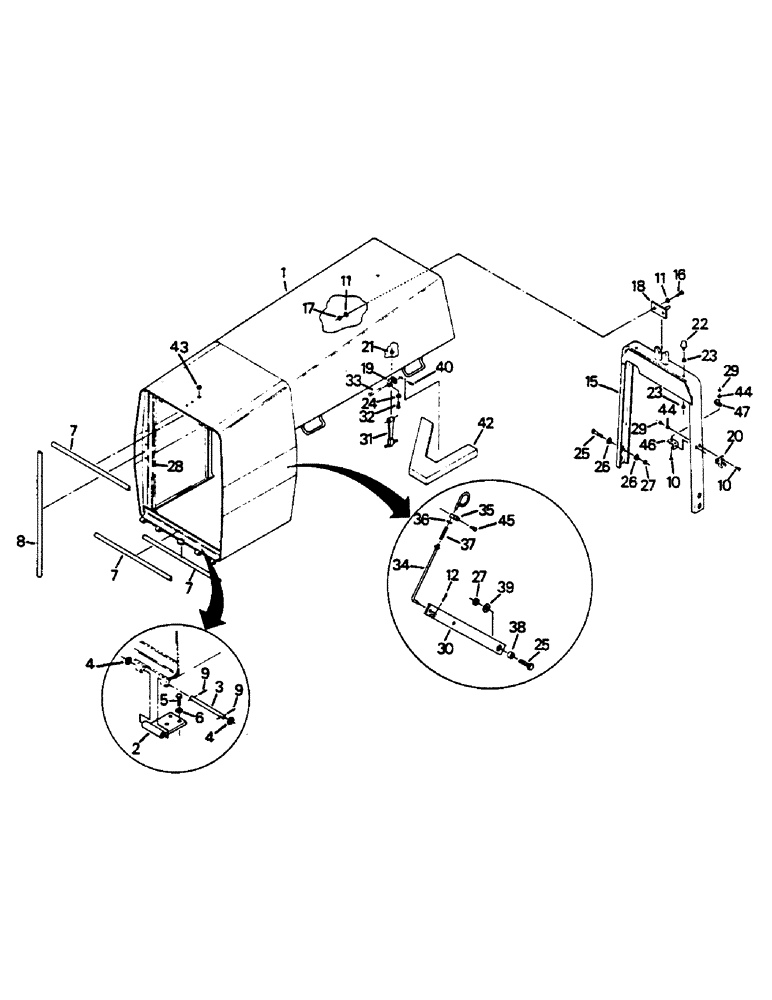Схема запчастей Case IH 9130 - (06-2) - HOOD AND MOUNTING (12) - FRAME