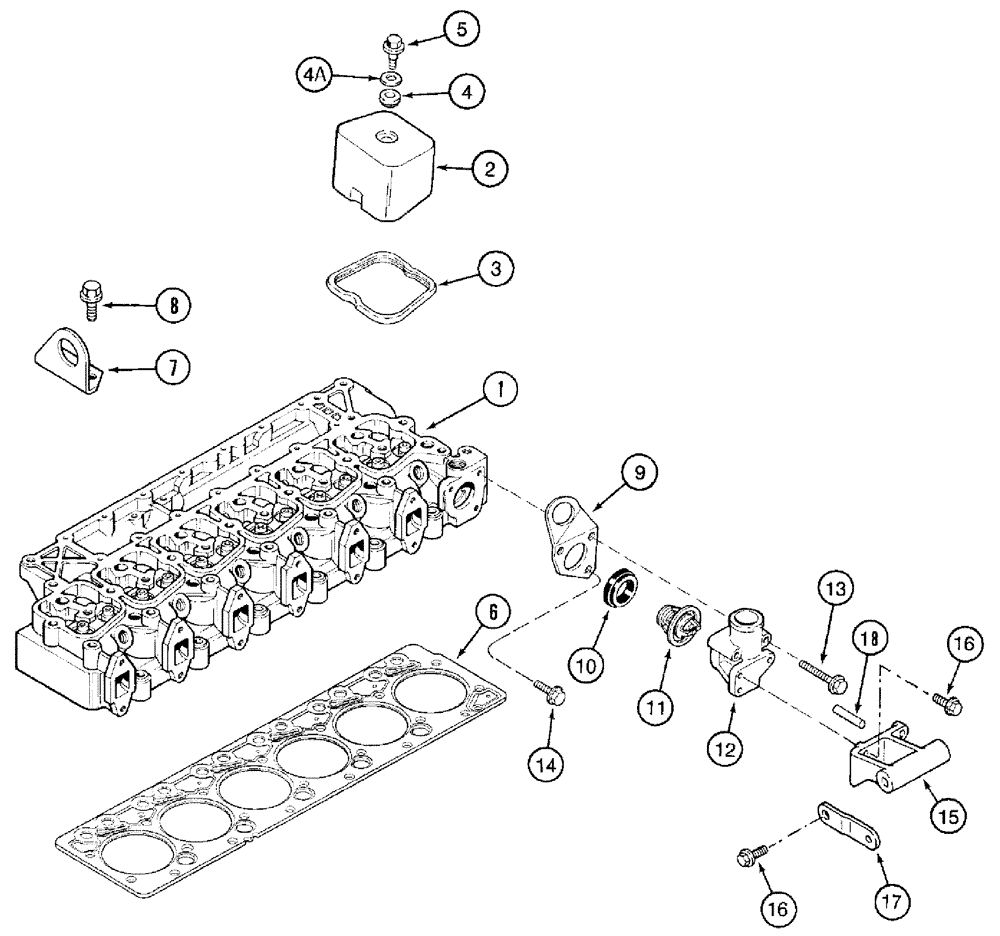 Схема запчастей Case IH SPX3310 - (03-016) - CYLINDER HEAD & GASKETS (01) - ENGINE