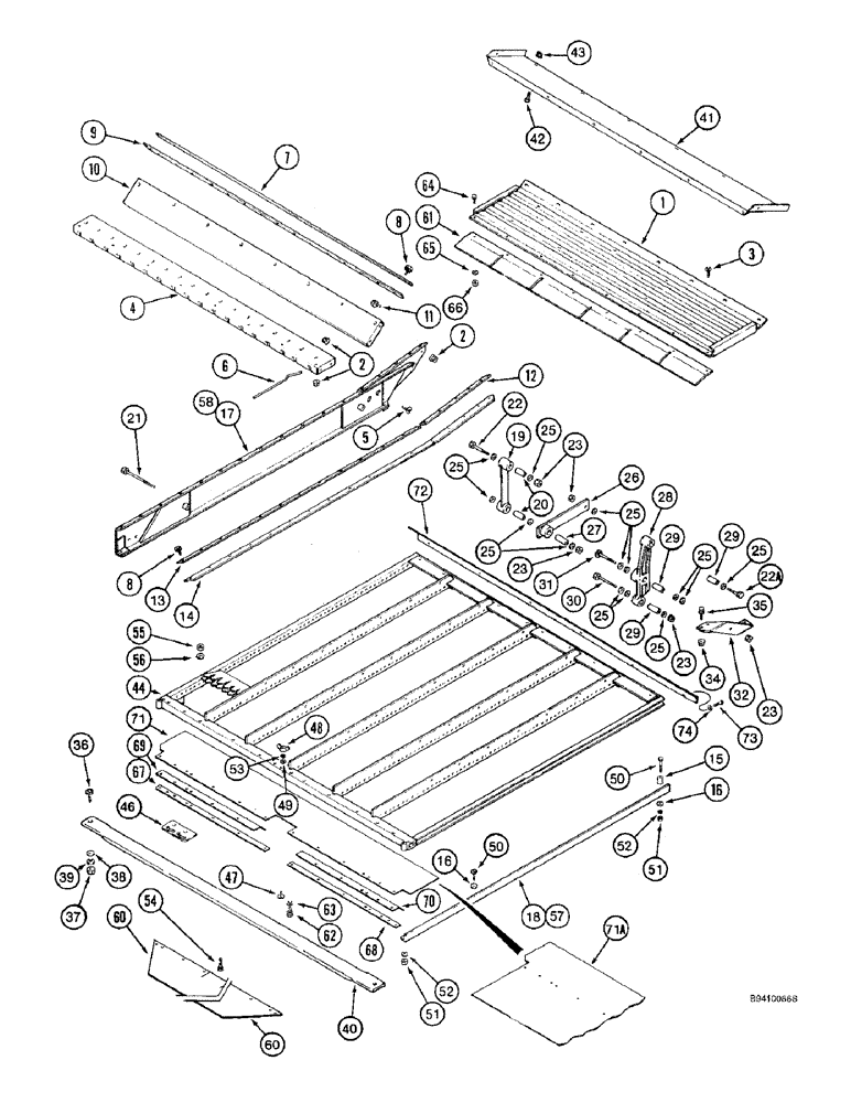 Схема запчастей Case IH 2188 - (9B-40) - CHAFFER SIEVE (14) - ROTOR, CONCANVES & SIEVE