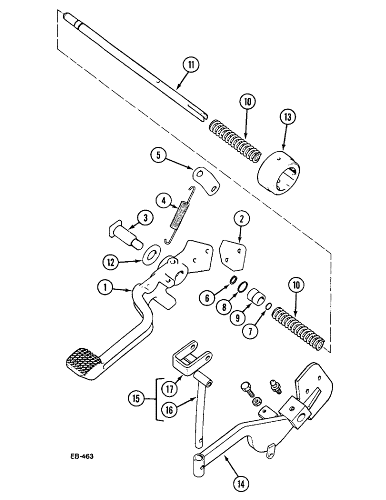Схема запчастей Case IH 833 - (6-368) - DIFFERENTIAL LOCK (06) - POWER TRAIN
