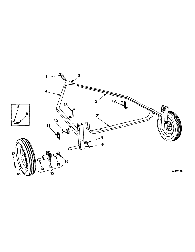 Схема запчастей Case IH 47 - (A-21) - TRANSPORT ATTACHMENT, 47 BLOWER 