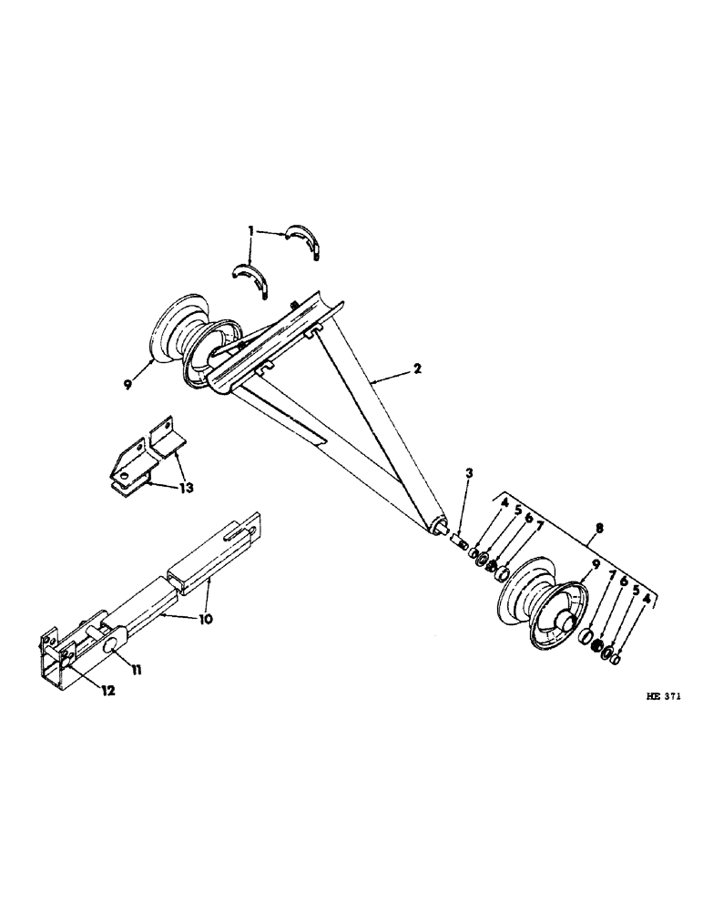 Схема запчастей Case IH 1150 - (O-9) - TRANSPORT DOLLY AND LIFT ARMS 