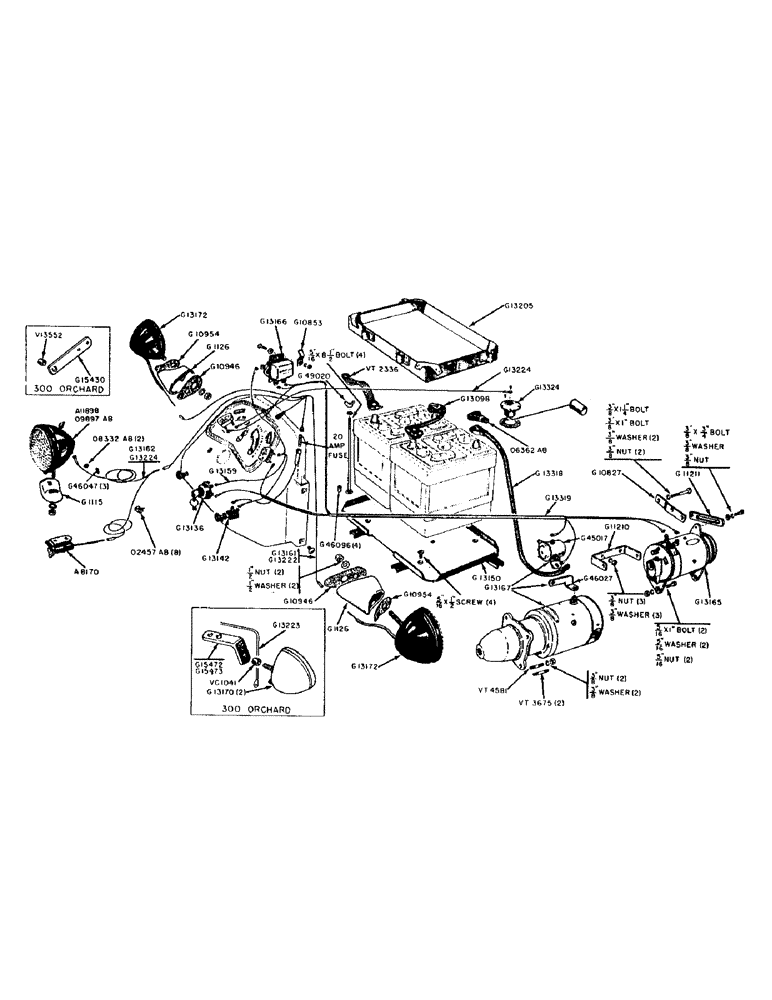 Схема запчастей Case IH 300-SERIES - (074) - ELECTRICAL SYSTEM, 12 VOLT, BATTERY, GENERATOR, STARTING MOTOR, ELECTRIC LIGHTING (04) - ELECTRICAL SYSTEMS