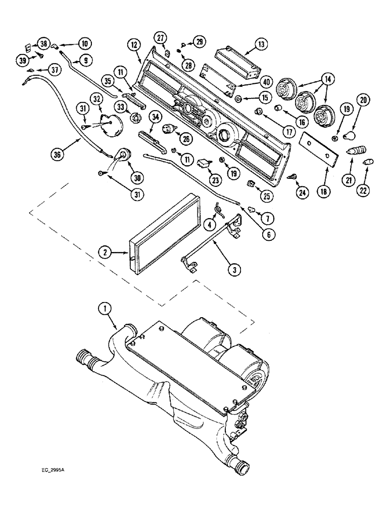Схема запчастей Case IH 4230 - (9-060) - CAB, AIR CONDITIONING CONTROLS, MODELS 4210 AND 4230 ONLY (09) - CHASSIS/ATTACHMENTS