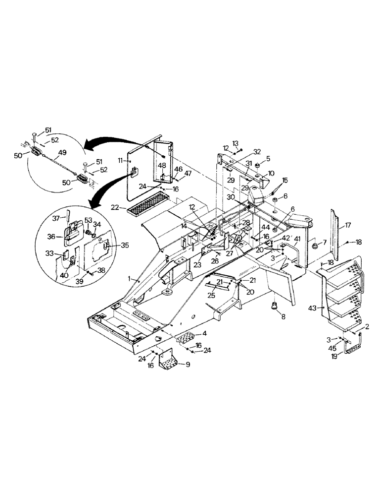 Схема запчастей Case IH CP-1400 - (06-1) - FRONT FRAME (12) - FRAME