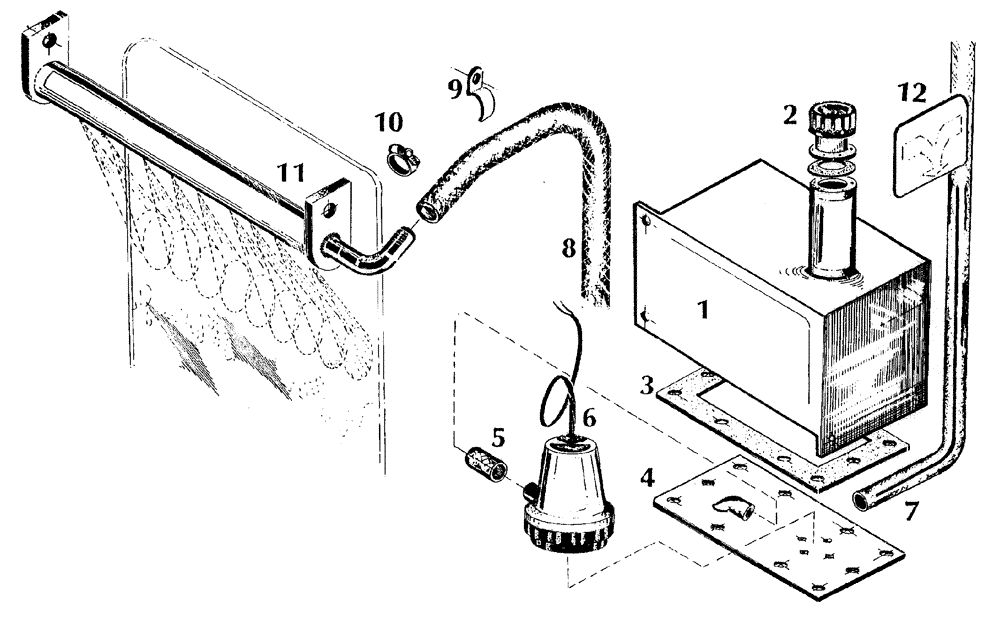 Схема запчастей Case IH 7700 - (A04[20]) - CABIN WINDSCREEN WASHER Mainframe & Functioning Components