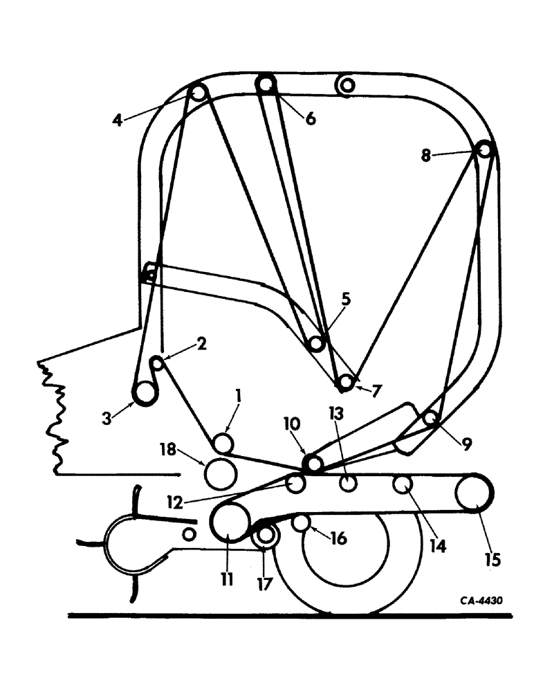Схема запчастей Case IH 241 - (A-17) - ROLL LOCATIONS (62) - PRESSING - BALE FORMATION