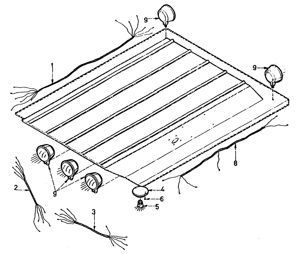 Схема запчастей Case IH 7700 - (A04[10]) - LIGHTS Mainframe & Functioning Components