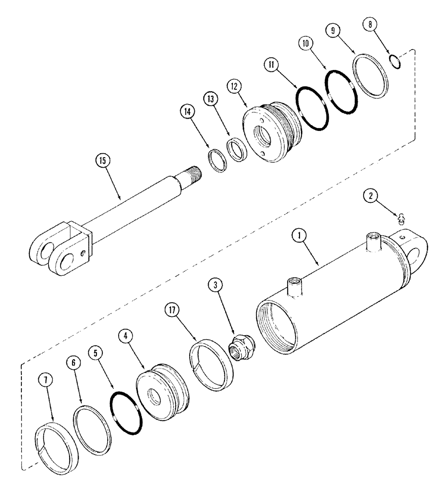 Схема запчастей Case IH STX375 - (08-50) - CYLINDER ASSY THREE POINT HITCH (08) - HYDRAULICS