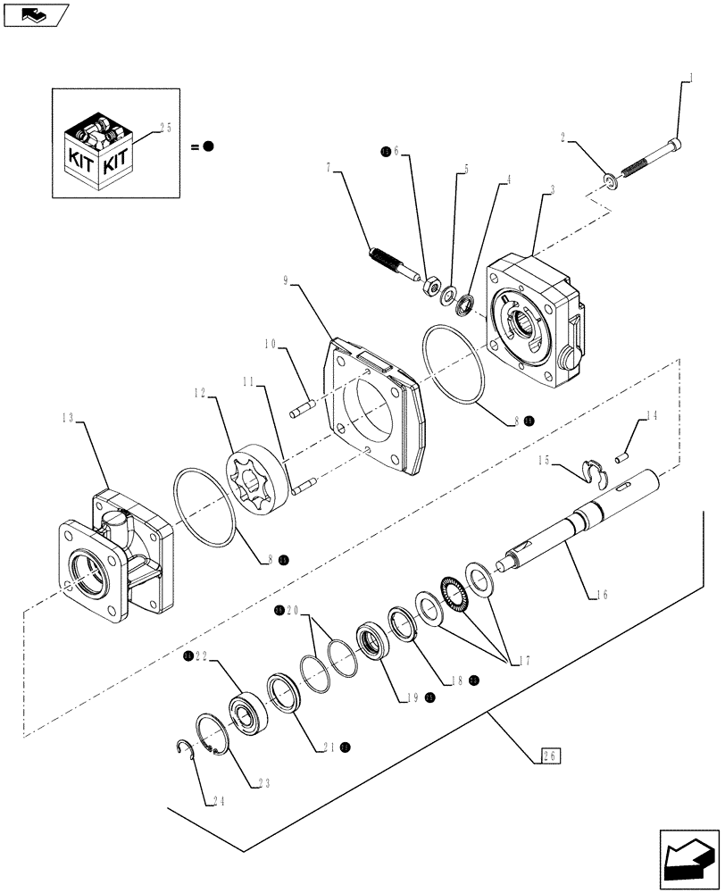 Схема запчастей Case IH 920 - (35.105.01) - LIQUID FERTILIZER PUMP (35) - HYDRAULIC SYSTEMS
