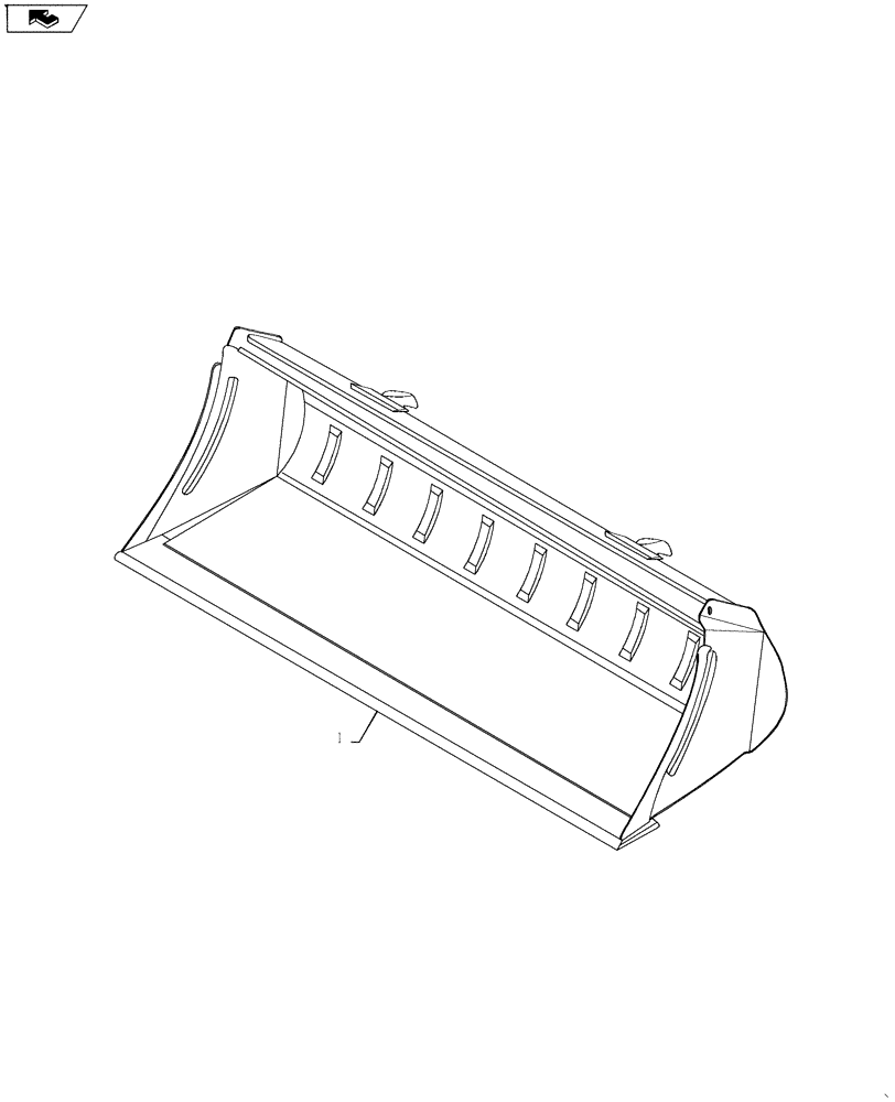 Схема запчастей Case IH L790 - (82.100.01) - BUCKET 260HDV (82) - FRONT LOADER & BUCKET