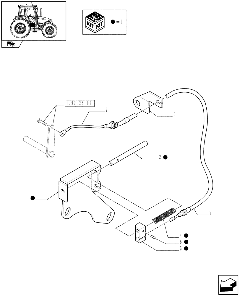 Схема запчастей Case IH FARMALL 70 - (1.27.4) - TRANSMISSION WITH SYNCHRO SHUTTLE - REVERSER INTERLOCK MECHANISM (03) - TRANSMISSION