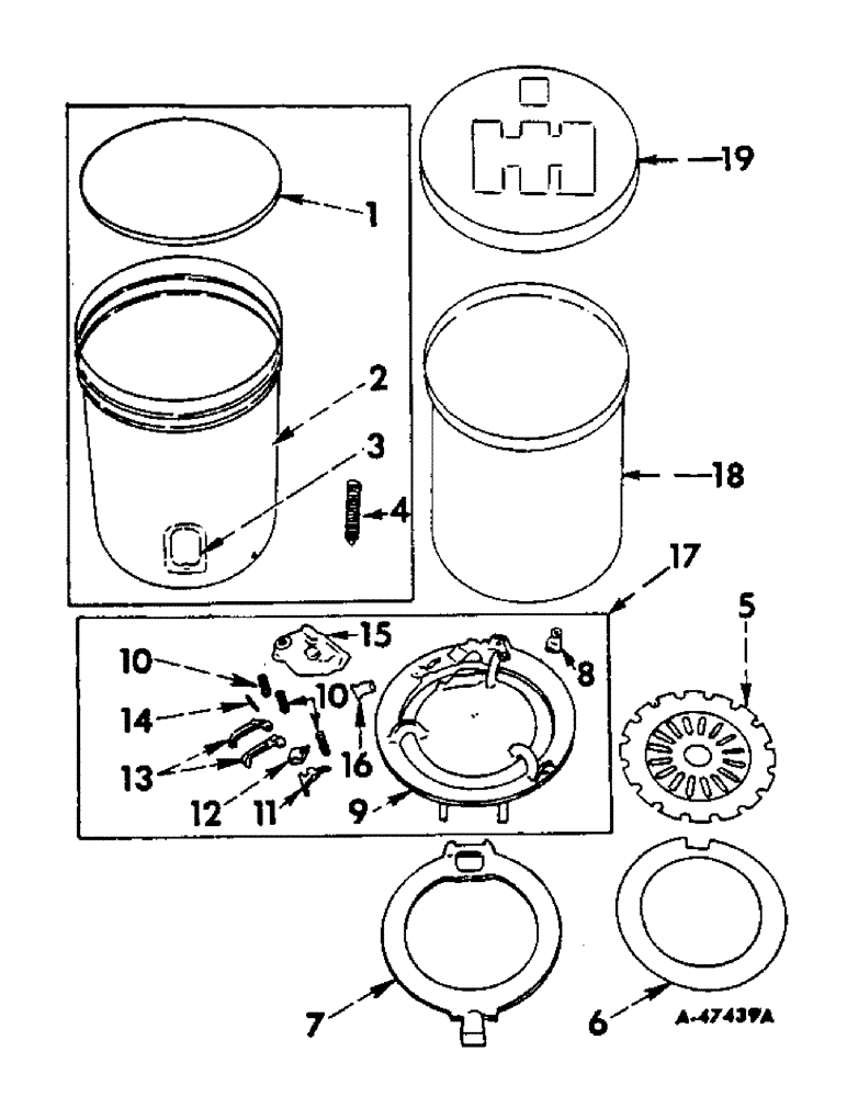 Схема запчастей Case IH 188 - (C-39) - HOPPER WITH SEED VISION WINDOW 