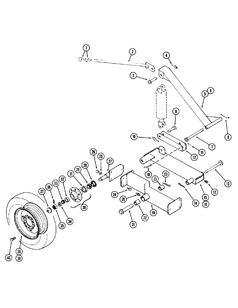 Схема запчастей Case IH 1900 - (12) - TANDEM AXLE AND WHEELS 