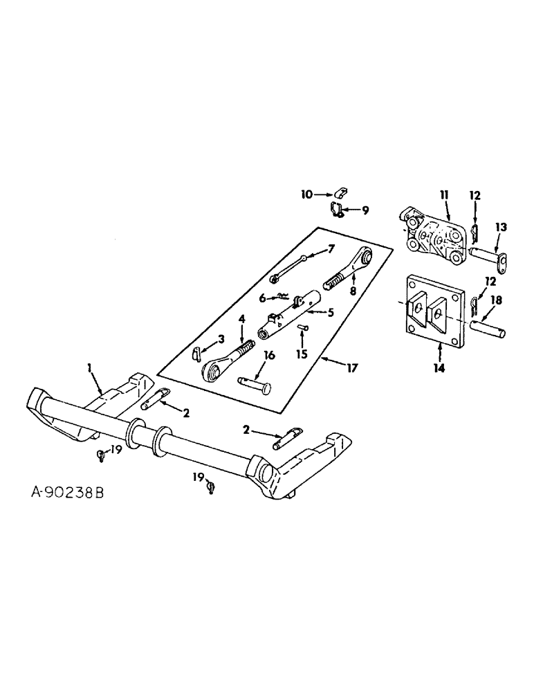 Схема запчастей Case IH 53 - (F-05) - TWO-POINT HITCH 