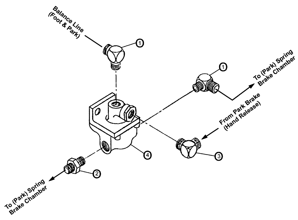 Схема запчастей Case IH FLX4300 - (07-010) - QUICK RELEASE, PARK BRAKE Pneumatics