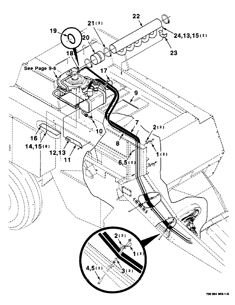 Схема запчастей Case IH 8575 - (9-02) - KNOTTER BLOWER KIT, 8575, HK40953 KNOTTER BLOWER KIT COMPLETE 