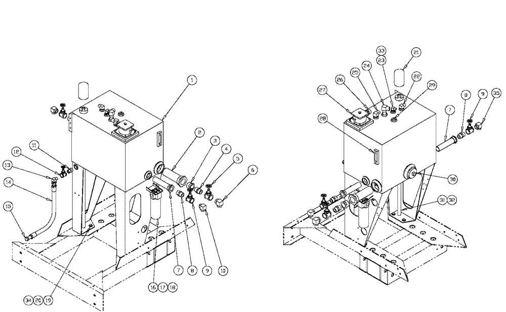 Схема запчастей Case IH SPX2130 - (06-015) - HYDRAULIC TANK ASSY W/PLUMBING Hydraulic Plumbing