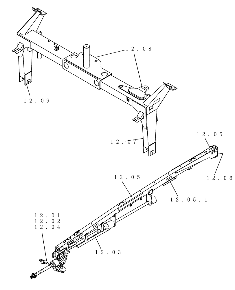 Схема запчастей Case IH DCX161 - (12.00) - MAIN FRAME-PICTORIAL INDEX (12) - MAIN FRAME