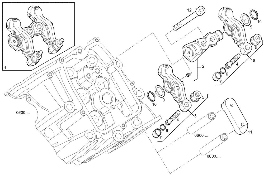 Схема запчастей Case IH FVAE2884X B200 - (0668.013) - ROCKER SHAFT 