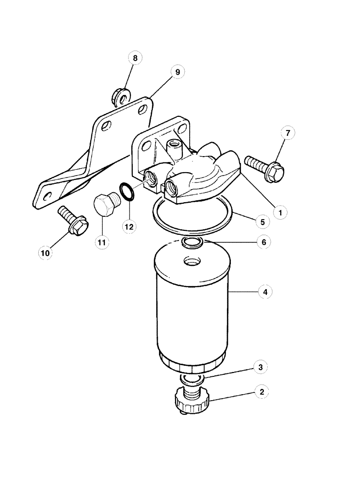 Схема запчастей Case IH C90 - (03-01) - FUEL FILTER (03) - FUEL SYSTEM